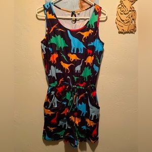 Dinosaur print romper